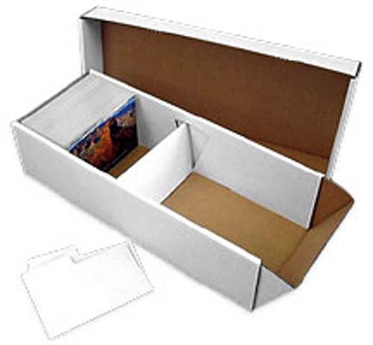 White Corrugated Cardboard Postcard
